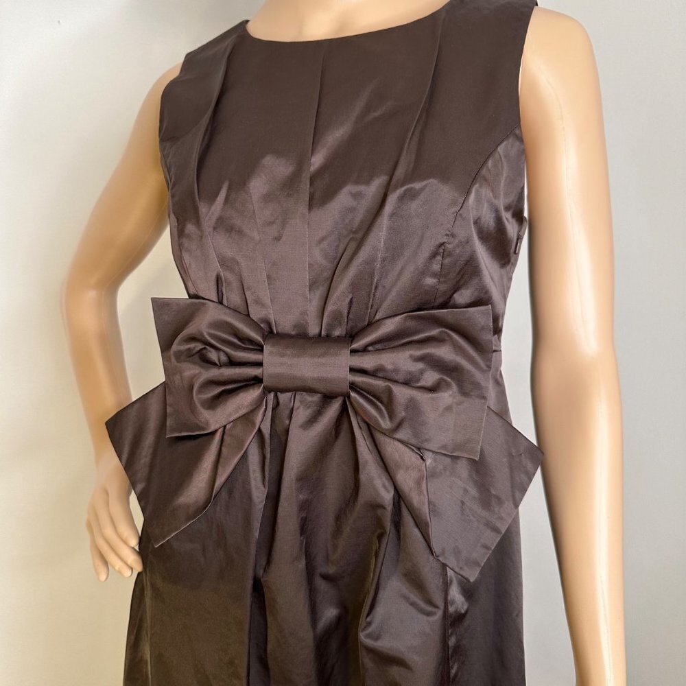 Orla Kiely‎ Brown Sleeveless Bow Dress - Picture 4 of 6